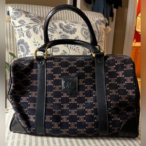 Rare! Celine Macadam Boston Bag